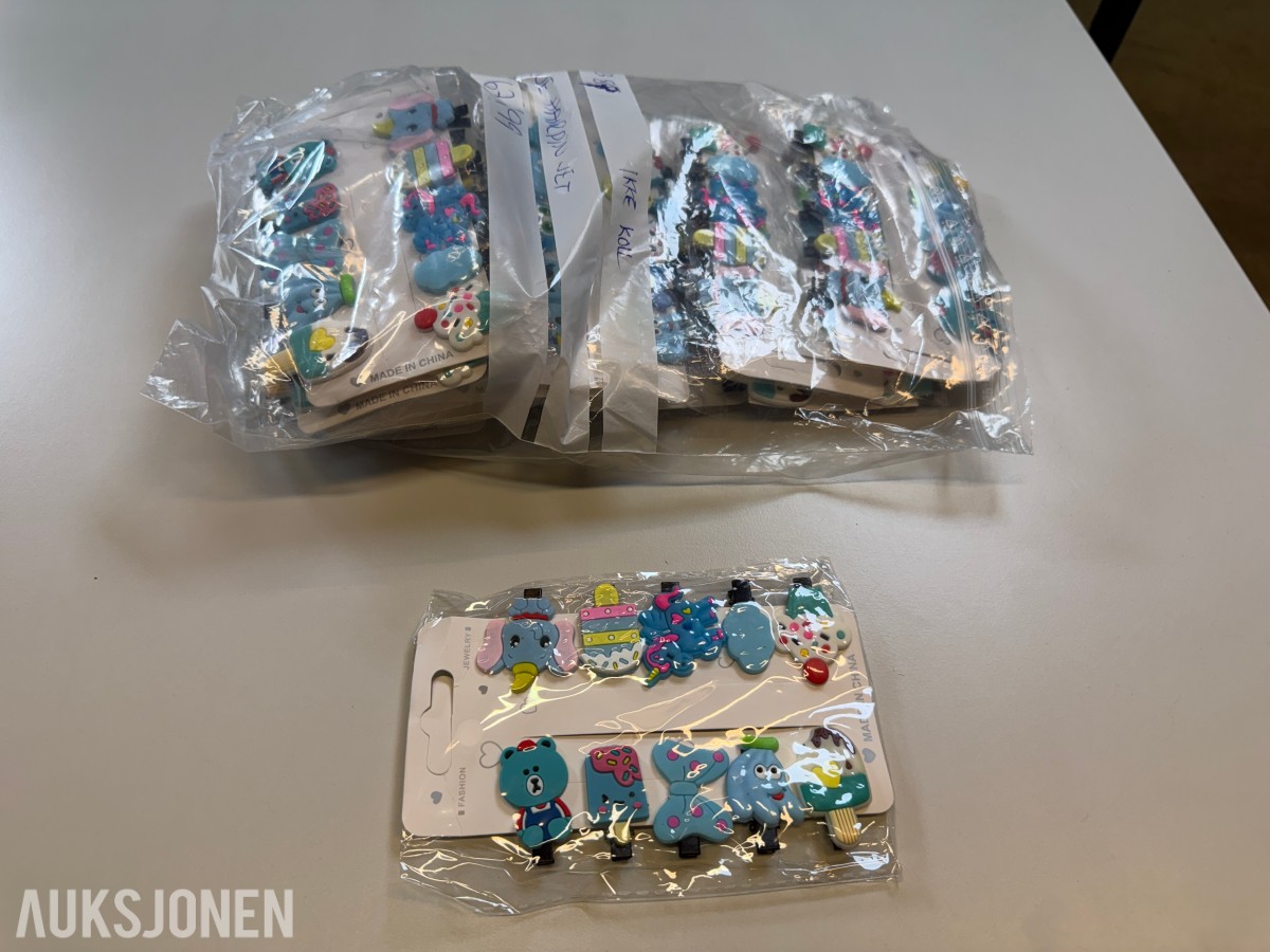 Ca 200 stk hårtilbehør i ulike utførelser