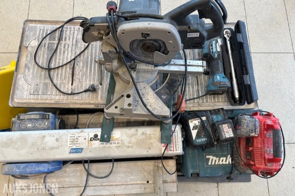 Norton flissag, kapp-/gjærsag og Makita batteriverktøy
