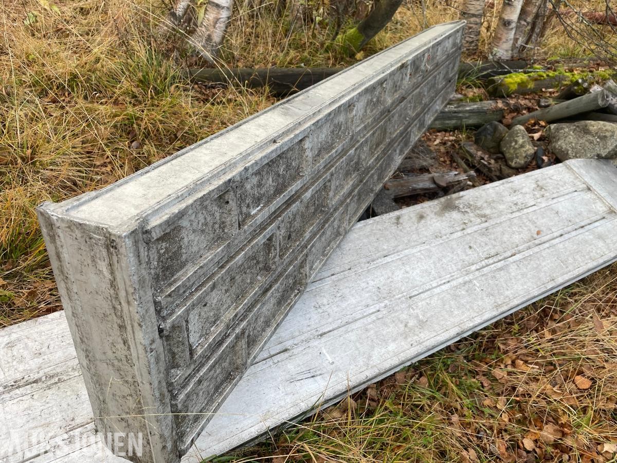 Solide kjørebruer i aluminium, 282x45cm, 20 tonn