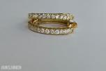 0.26CT HOOPS DIAMANTØREDOBBER I 18K GULL. NATURLIGE DIAMANTER! TAKSTBREV!