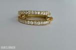 0.26CT HOOPS DIAMANTØREDOBBER I 18K GULL. NATURLIGE DIAMANTER! TAKSTBREV!