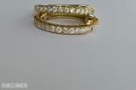 0.26CT HOOPS DIAMANTØREDOBBER I 18K GULL. NATURLIGE DIAMANTER! TAKSTBREV!