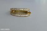 0.26CT HOOPS DIAMANTØREDOBBER I 18K GULL. NATURLIGE DIAMANTER! TAKSTBREV!