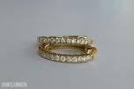 0.26CT HOOPS DIAMANTØREDOBBER I 18K GULL. NATURLIGE DIAMANTER! TAKSTBREV!
