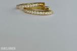 0.26CT HOOPS DIAMANTØREDOBBER I 18K GULL. NATURLIGE DIAMANTER! TAKSTBREV!
