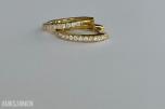 0.26CT HOOPS DIAMANTØREDOBBER I 18K GULL. NATURLIGE DIAMANTER! TAKSTBREV!