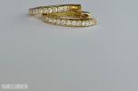 0.26CT HOOPS DIAMANTØREDOBBER I 18K GULL. NATURLIGE DIAMANTER! TAKSTBREV!