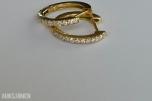 0.26CT HOOPS DIAMANTØREDOBBER I 18K GULL. NATURLIGE DIAMANTER! TAKSTBREV!