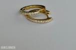 0.26CT HOOPS DIAMANTØREDOBBER I 18K GULL. NATURLIGE DIAMANTER! TAKSTBREV!