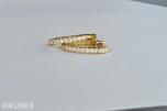 0.26CT HOOPS DIAMANTØREDOBBER I 18K GULL. NATURLIGE DIAMANTER! TAKSTBREV!