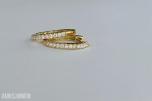 0.26CT HOOPS DIAMANTØREDOBBER I 18K GULL. NATURLIGE DIAMANTER! TAKSTBREV!