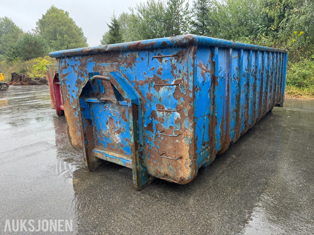 6 meter krokcontainer med bakdører