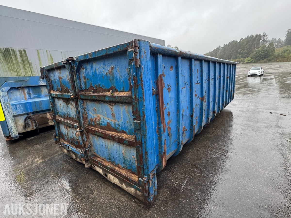 6 meter krokcontainer med bakdører