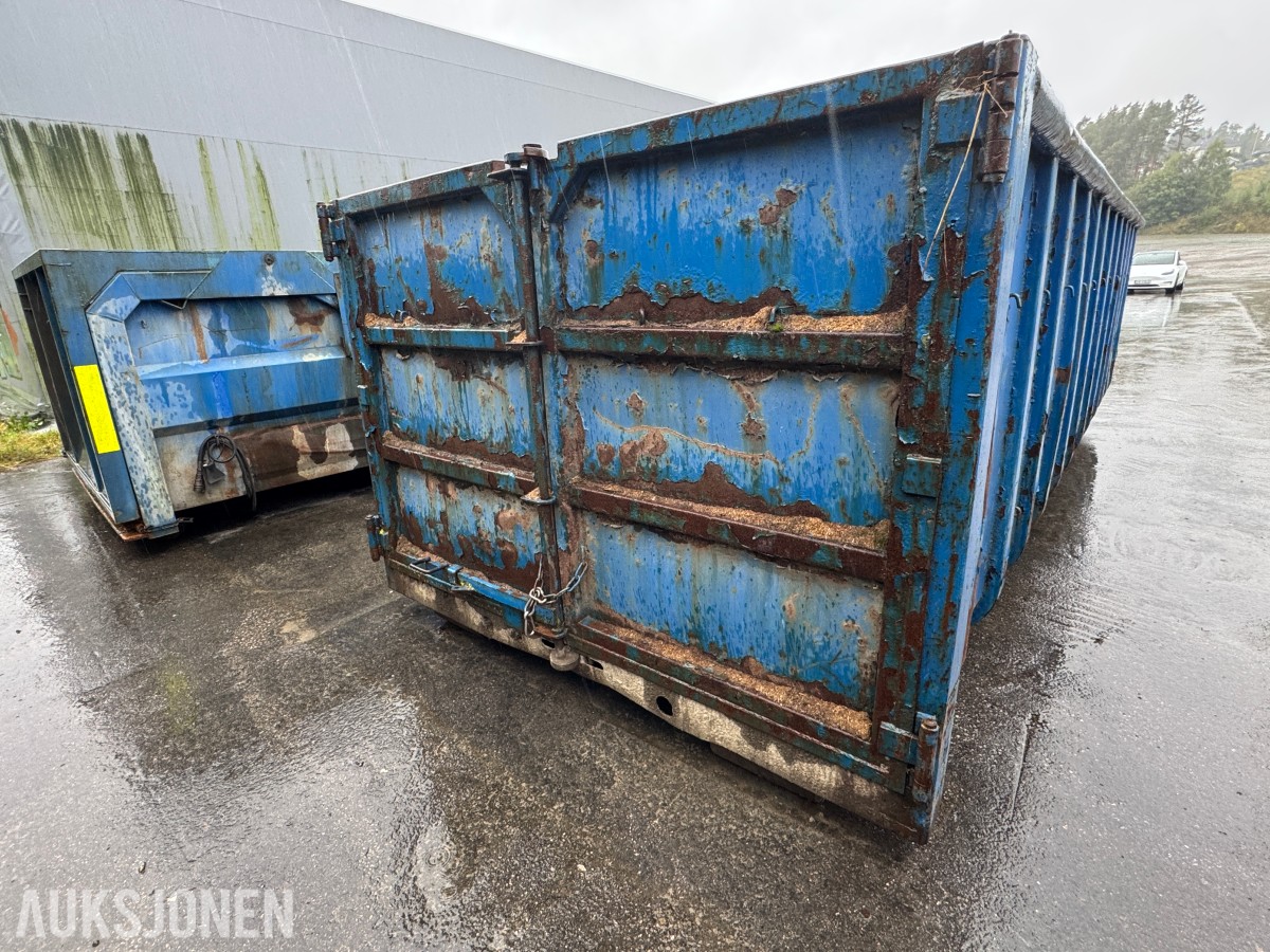 6 meter krokcontainer med bakdører