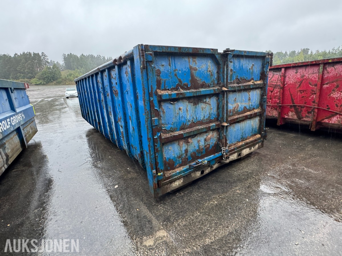 6 meter krokcontainer med bakdører