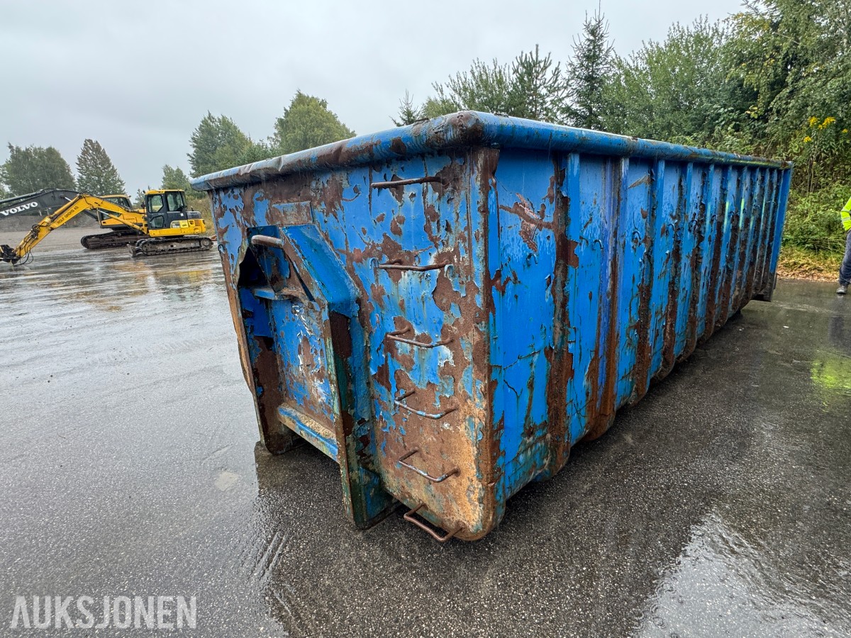 6 meter krokcontainer med bakdører