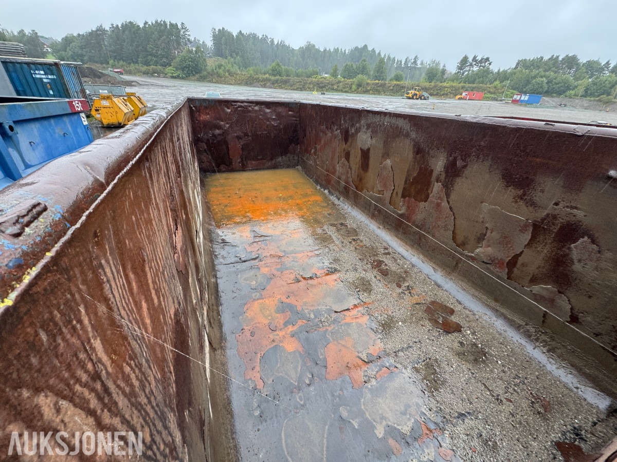 6 meter krokcontainer med bakdører