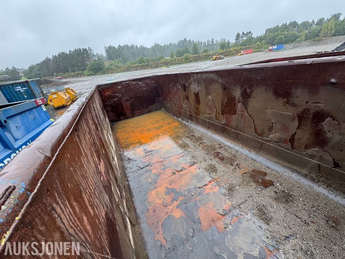 6 meter krokcontainer med bakdører