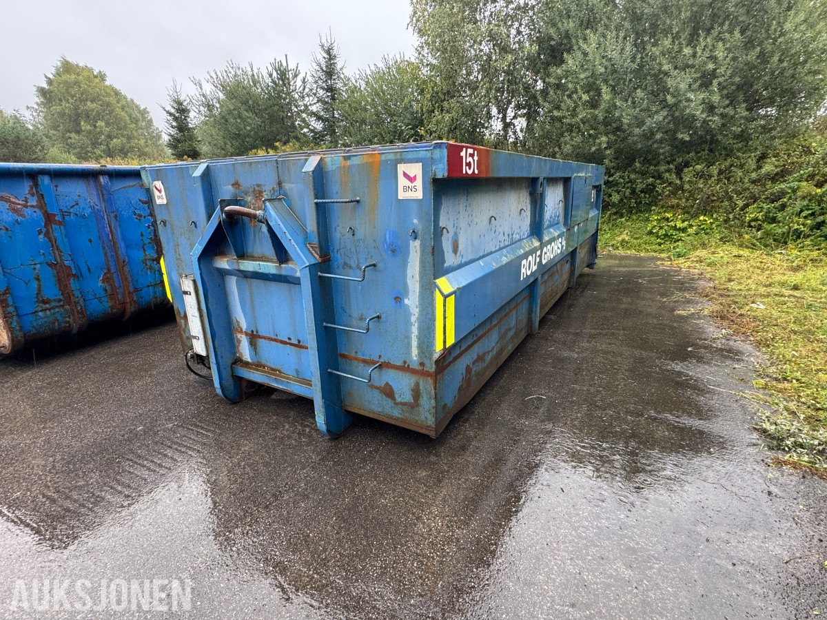 6 meter slamcontainer Krok – 22 m³ – BNS Miljø