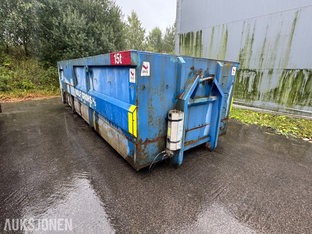 6 meter slamcontainer Krok – 22 m³ – BNS Miljø