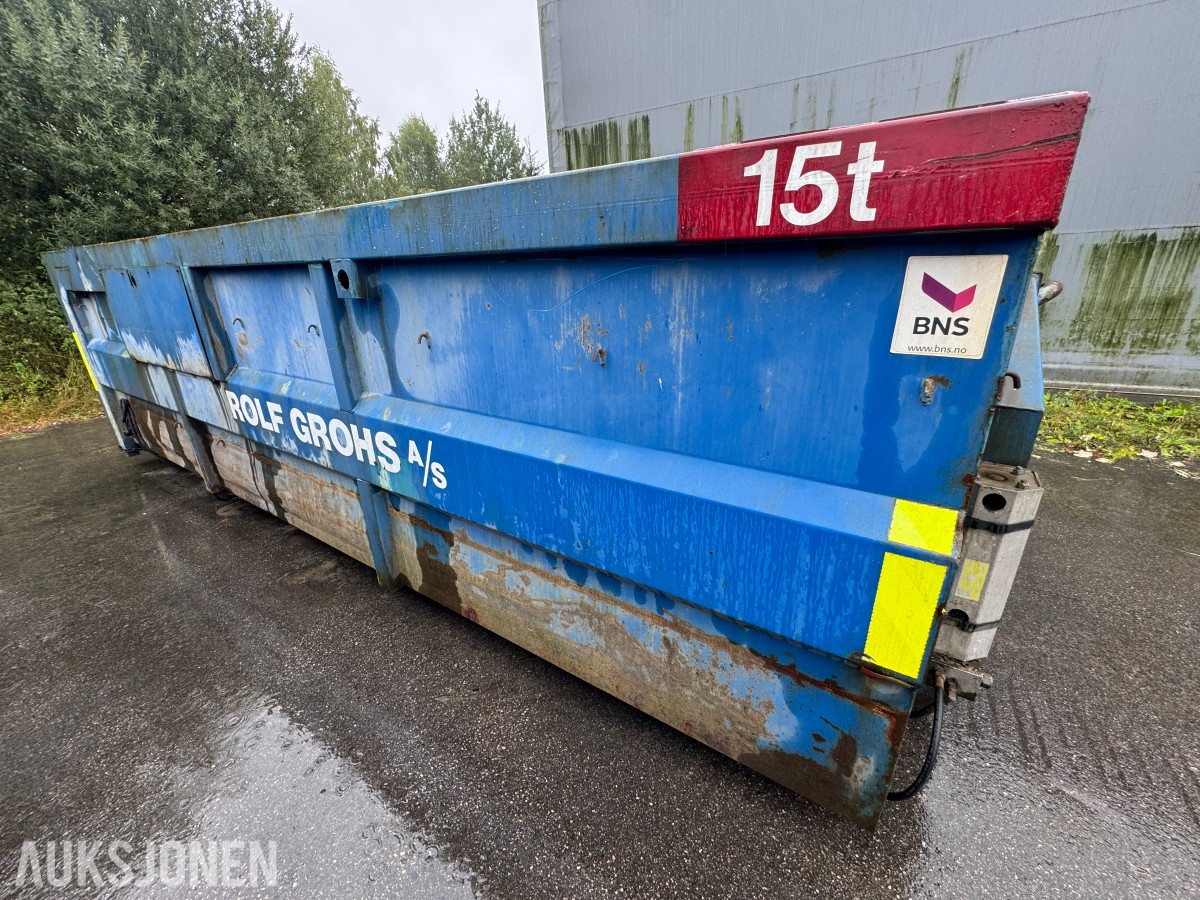 6 meter slamcontainer Krok – 22 m³ – BNS Miljø