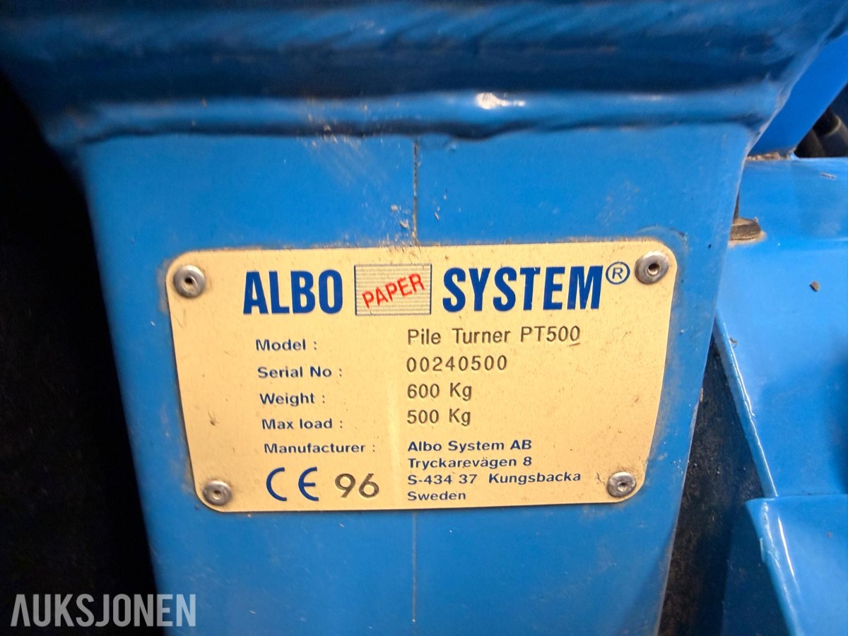 Albo System PT500 pallevender – 500 kg kapasitet