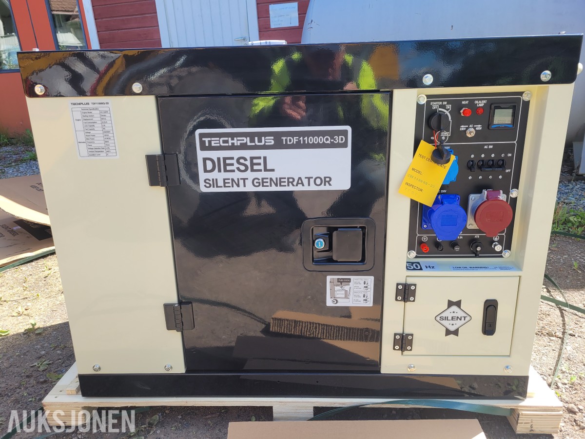 Techplus Dieselaggregat 8,5KW 3-fas 400V / 1-fas 230V