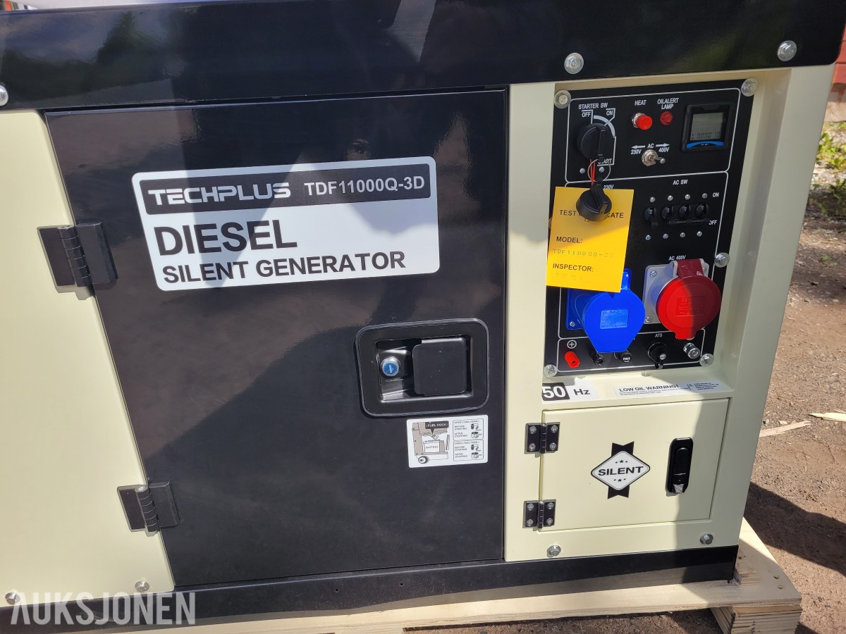 Techplus Dieselaggregat 8,5KW 3-fas 400V / 1-fas 230V