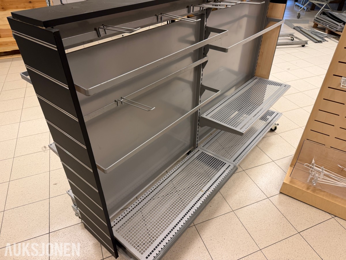 Butikkinnredning - 5 stk. reoler / hyller - ingen minstepris!