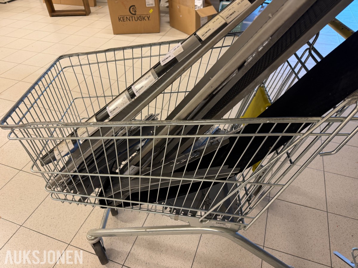 Butikkinnredning - stor mengde diverse hyller/reoler - uten minstepris!