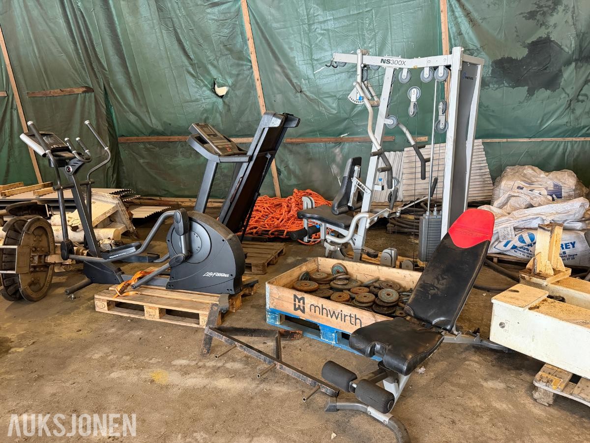 PARTI MED TRENINGSMASKINER OG VEKTSKIVER – LIFE FITNESS, NAUTILUS OG PRO-FORM