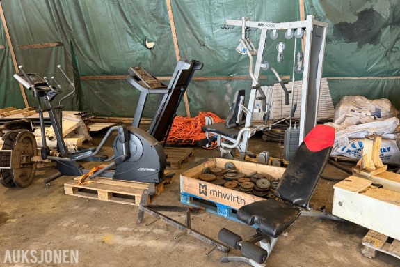 PARTI MED TRENINGSMASKINER OG VEKTSKIVER – LIFE FITNESS, NAUTILUS OG PRO-FORM