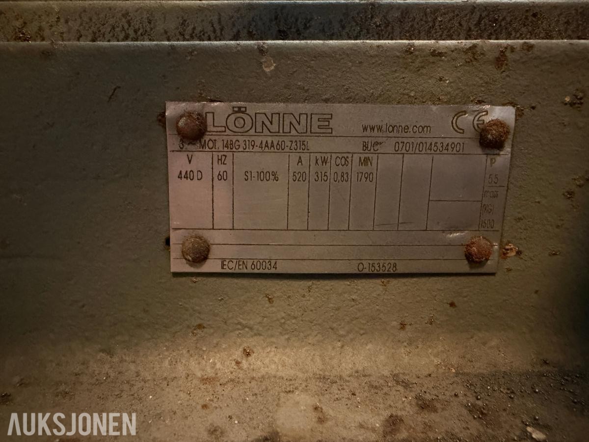 STAMFORD/LÖNNE 300 KW FREKVENSOMFORMER 60/50 HZ – 370 KVA
