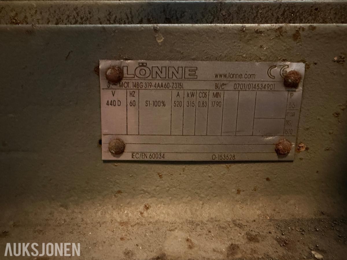 STAMFORD/LÖNNE 300 KW FREKVENSOMFORMER 60/50 HZ – 370 KVA