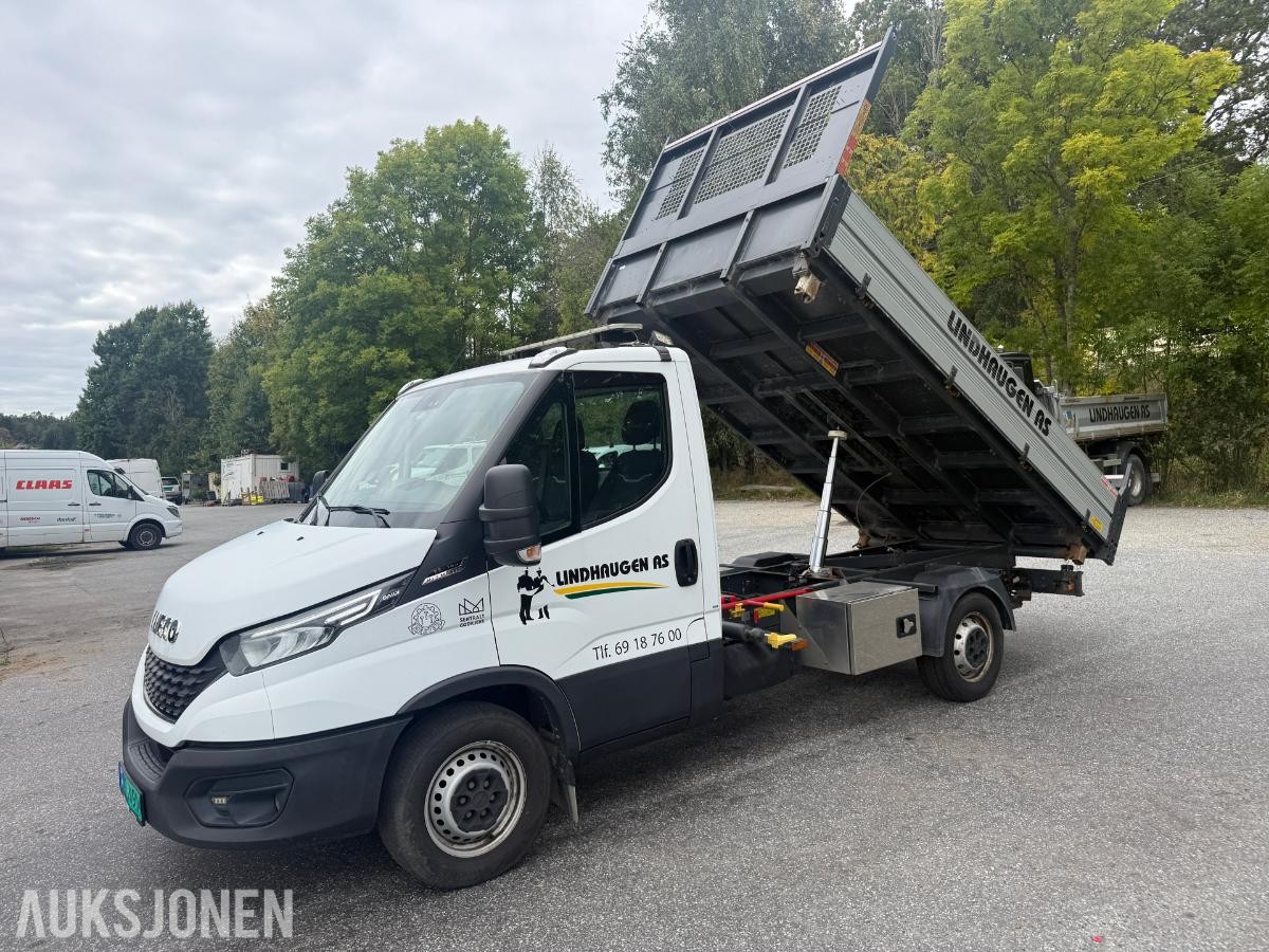 2020 Iveco Daily planbil m/tipp – automat – ryggekamera – 3-seter