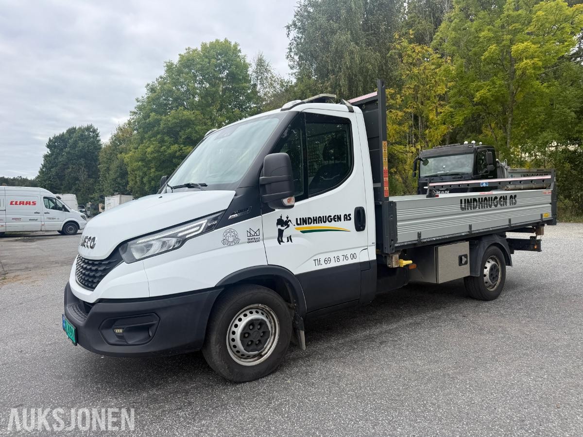2020 Iveco Daily planbil m/tipp – automat – ryggekamera – 3-seter