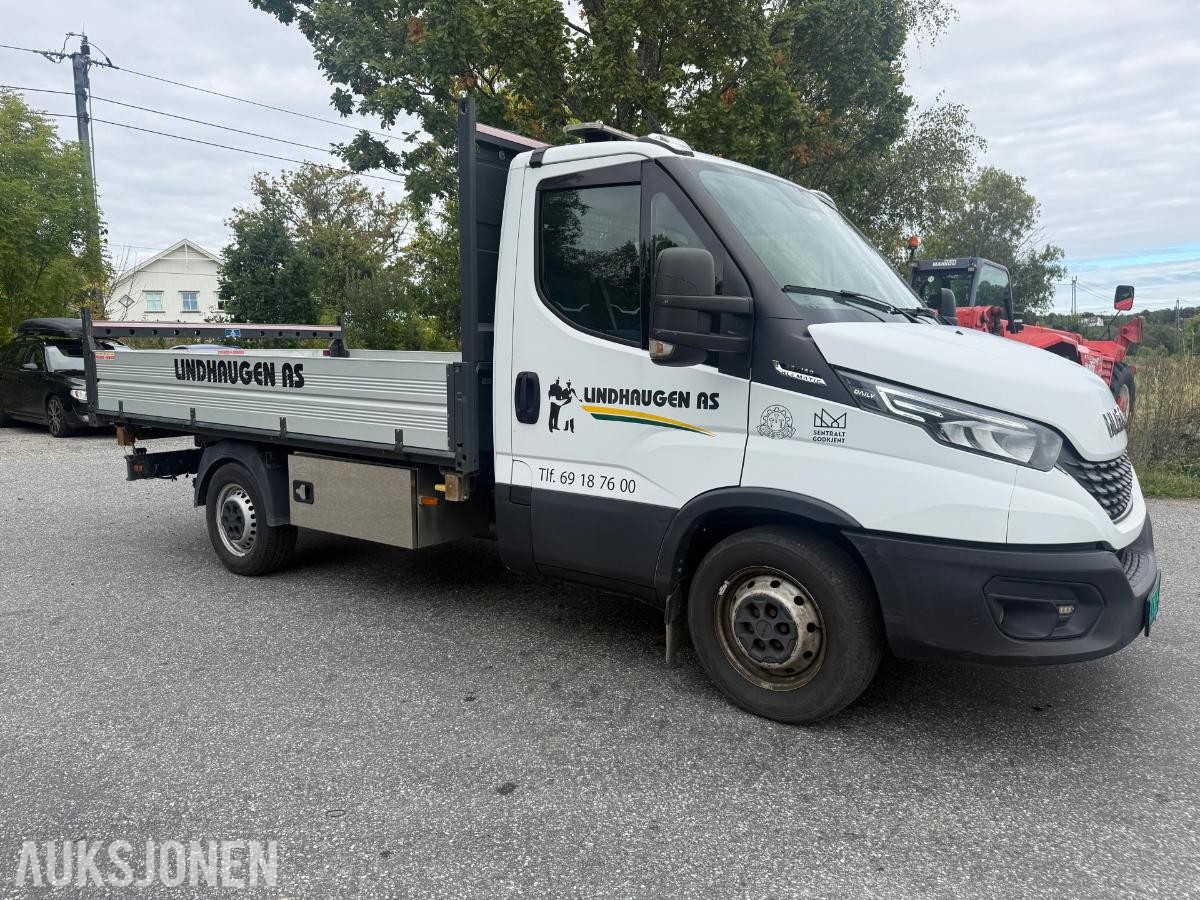 2020 Iveco Daily planbil m/tipp – automat – ryggekamera – 3-seter