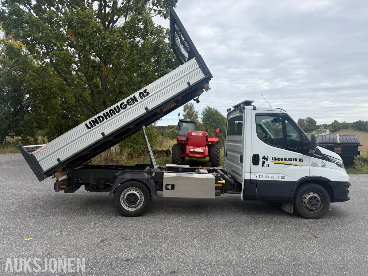 2020 Iveco Daily planbil m/tipp – automat – ryggekamera – 3-seter