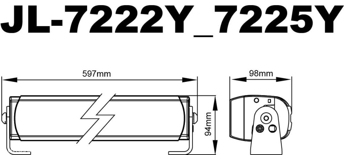 1 STK NY MAXTEL 60CM LEDBAR 9600LM. 7222Y