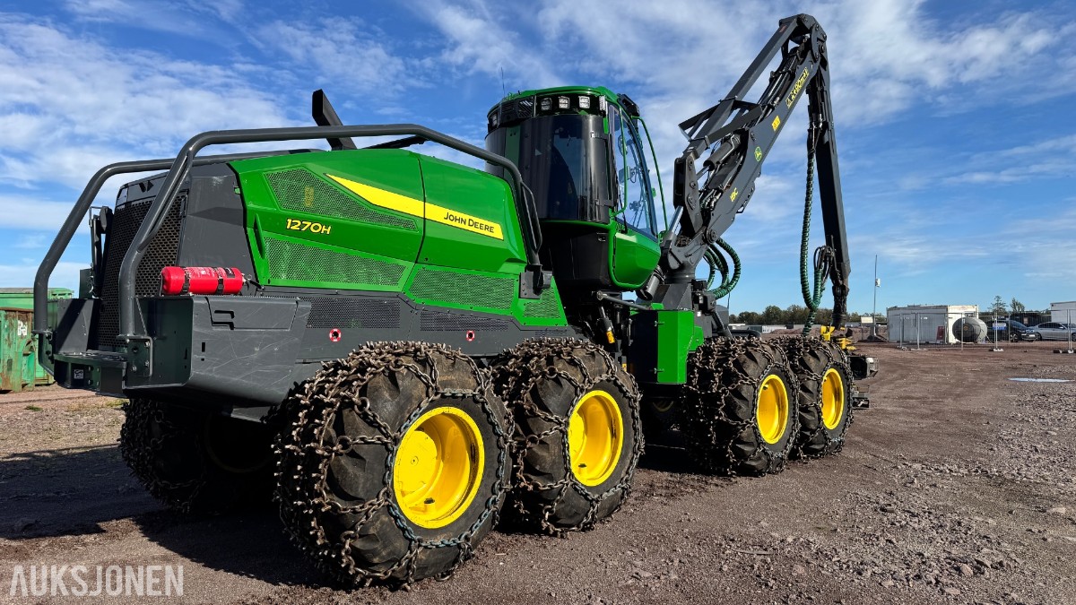 2025 John Deere 1270H hogstmaskin – H424 aggregat – 993 timer