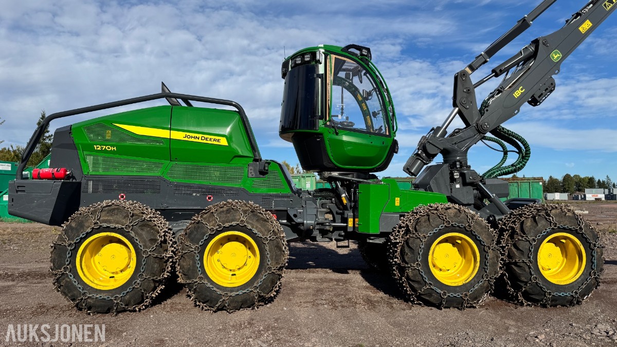 2025 John Deere 1270H hogstmaskin – H424 aggregat – 993 timer