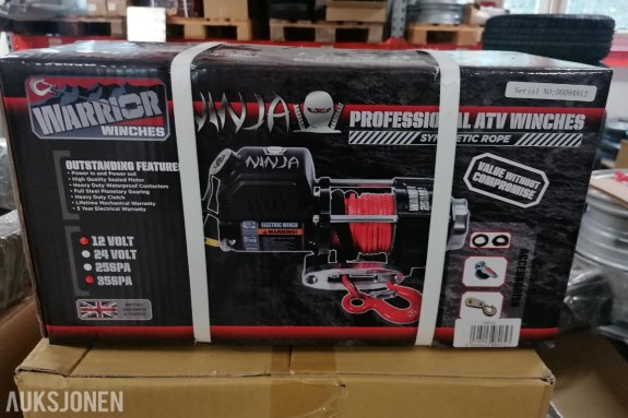 Helt ny Warrior Ninja 3500 lbs  elektisk vinsj . Trekkraft  1587 kg