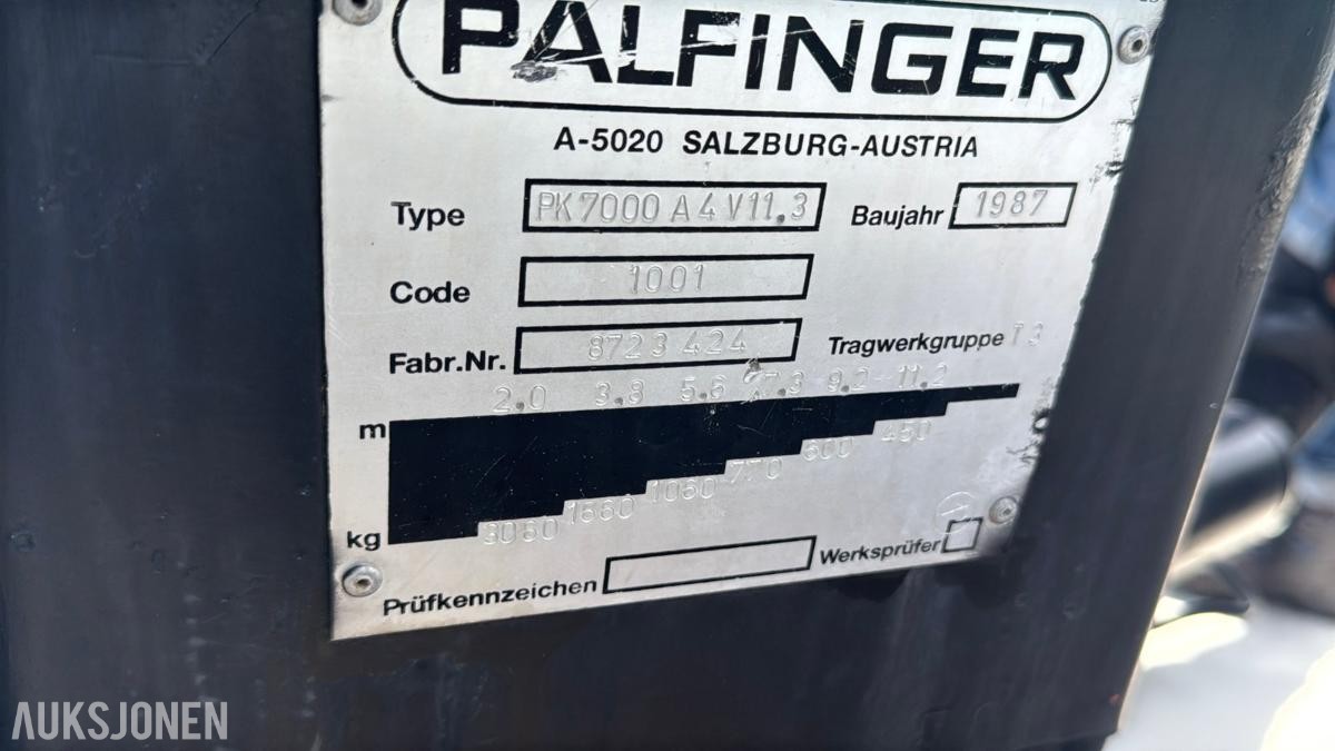 2000  Profesjonell 11,7 m Alu båt Cat C9 (700t) Palfinger Baugrampe
