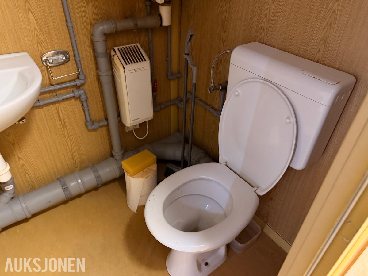 Uniteam kontor-/mannskapsbrakke med toalett, dusj og kjøkken