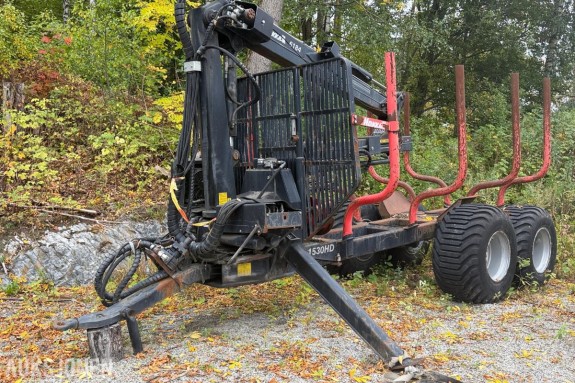 2012 Nokka Oy MV 1530HD Tømmerhenger med kran - Vinsj - Kvistkutter