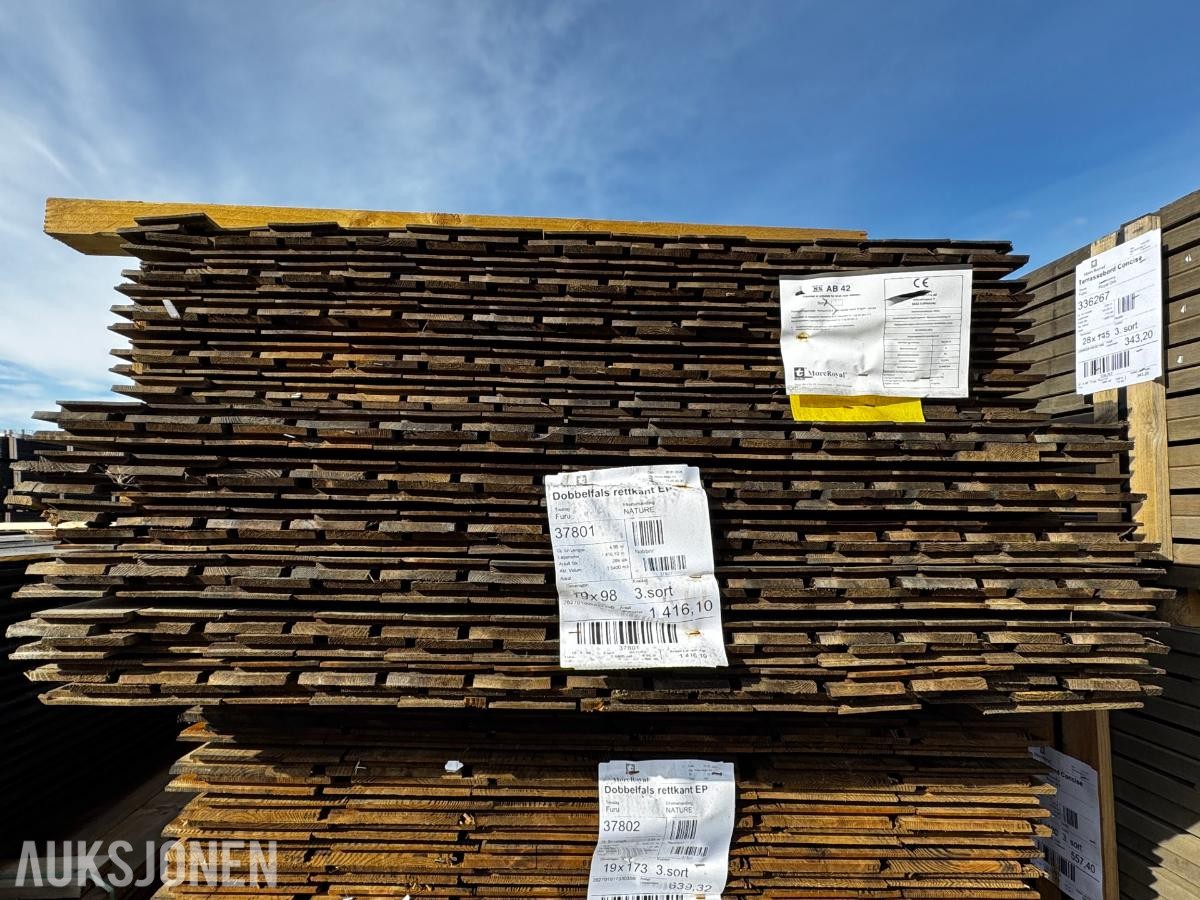 Royal impregnert Dobbelfals - Rettkant - EP - Royal Nature - Furu 19x98 - 1 pakke - Totalt 1416 meter
