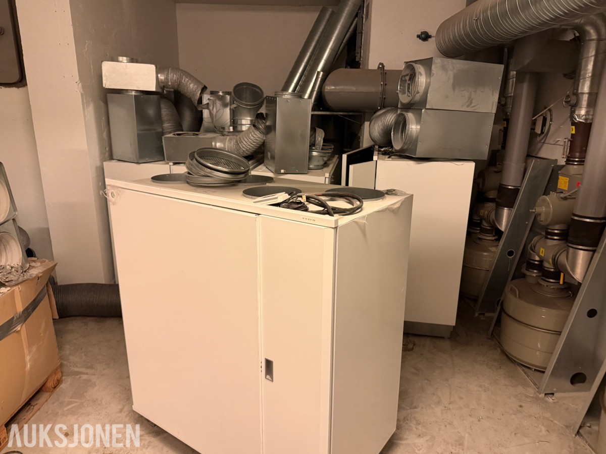 5 stk. ventilasjonsaggregater - Exvent Pegasos og Pelican Z eAIR E