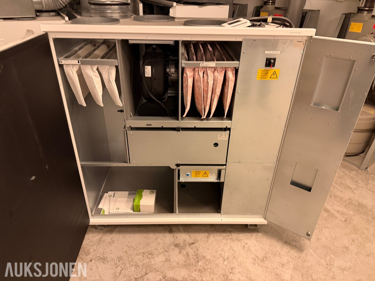 5 stk. ventilasjonsaggregater - Exvent Pegasos og Pelican Z eAIR E