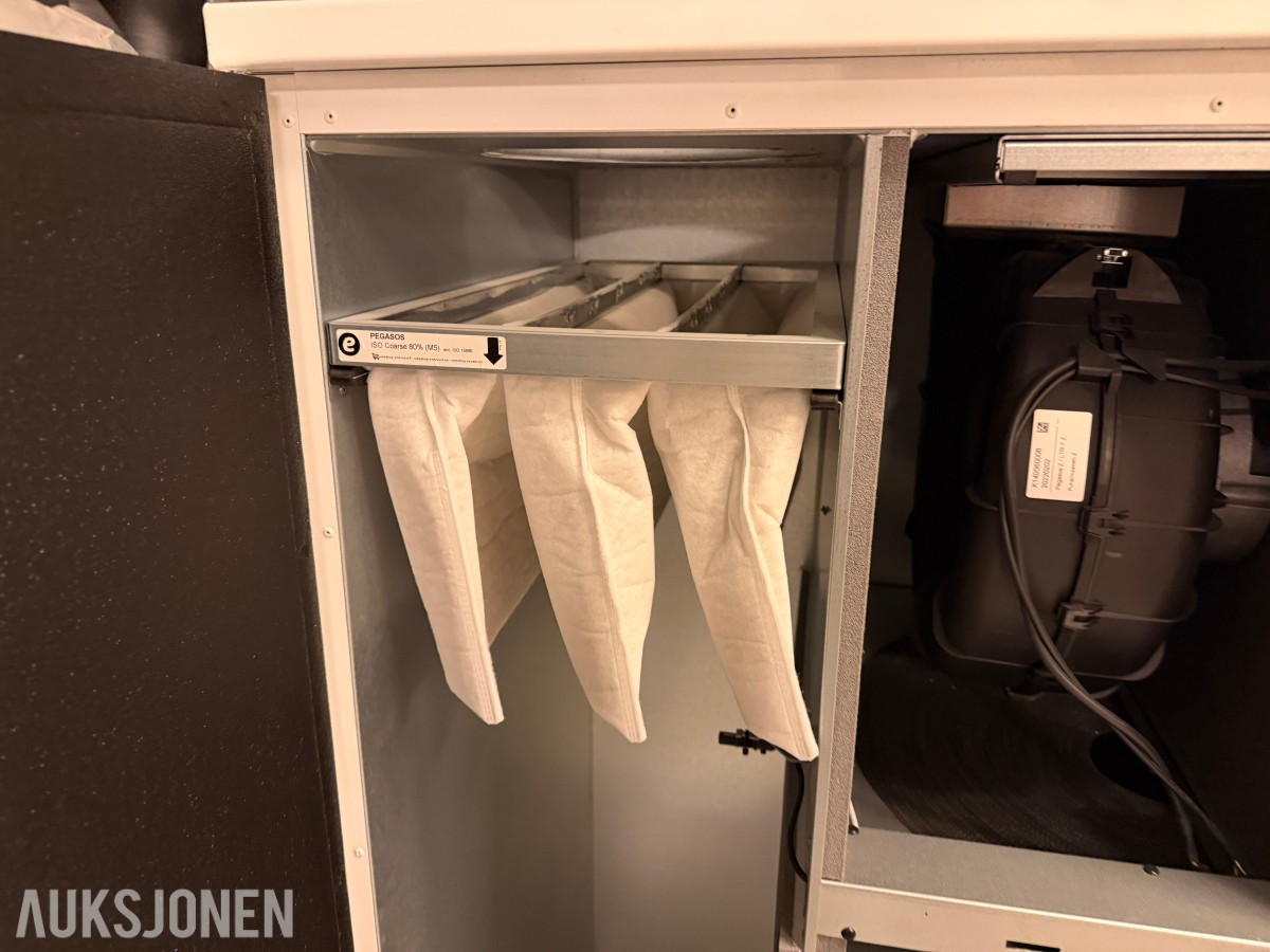 5 stk. ventilasjonsaggregater - Exvent Pegasos og Pelican Z eAIR E