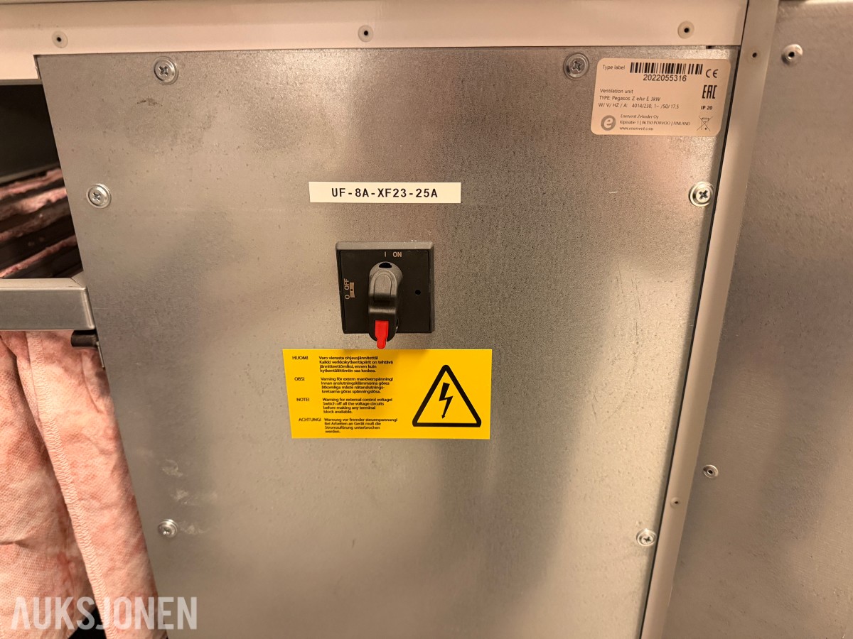 5 stk. ventilasjonsaggregater - Exvent Pegasos og Pelican Z eAIR E